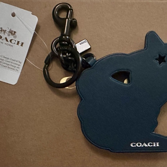 SUPER RARE Coach Cloud And Star Sequined Keychain Fob Bag Charm - Picture 4 of 13
